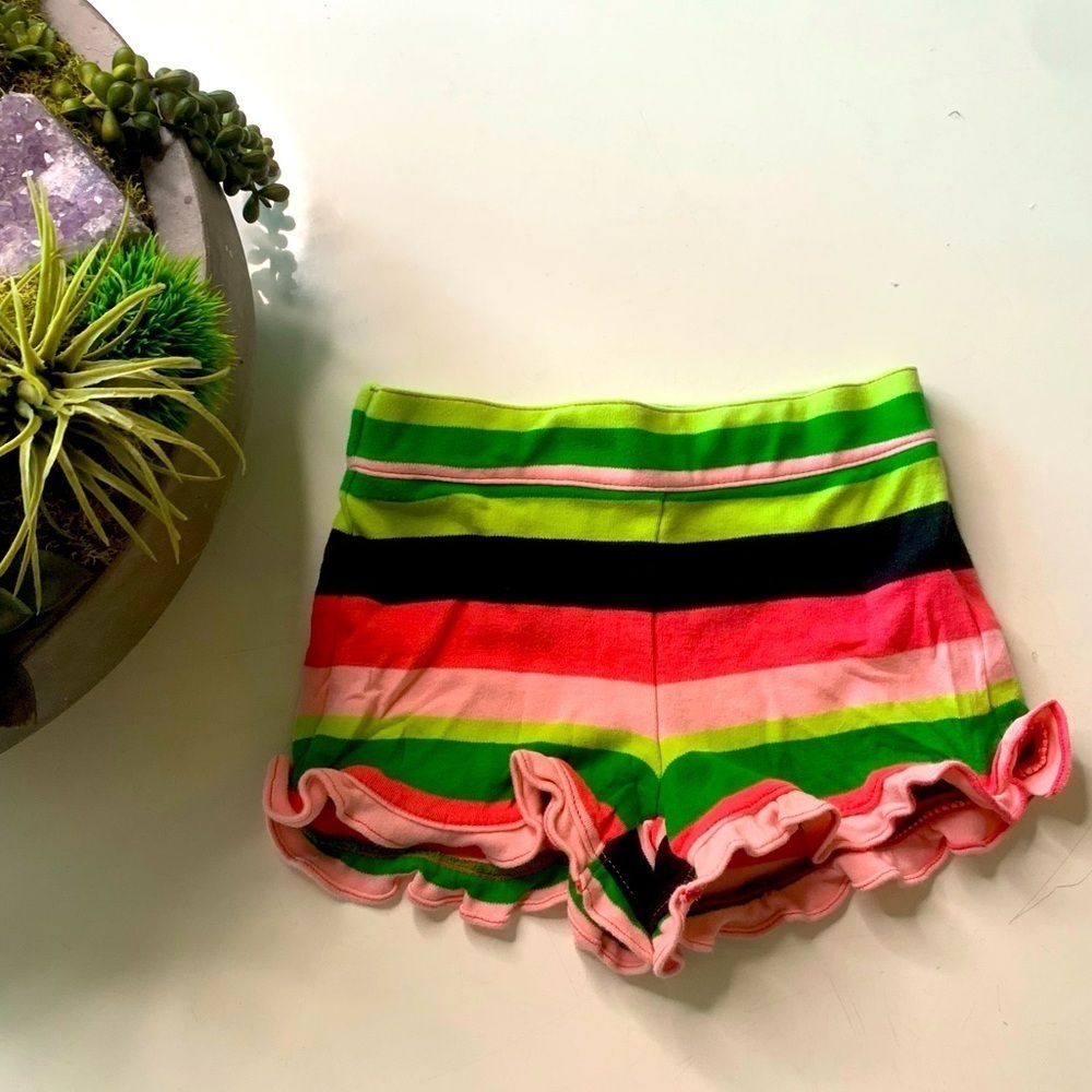 Gymboree watermelon Stripe ruffle shorts girls toddler 3T casual